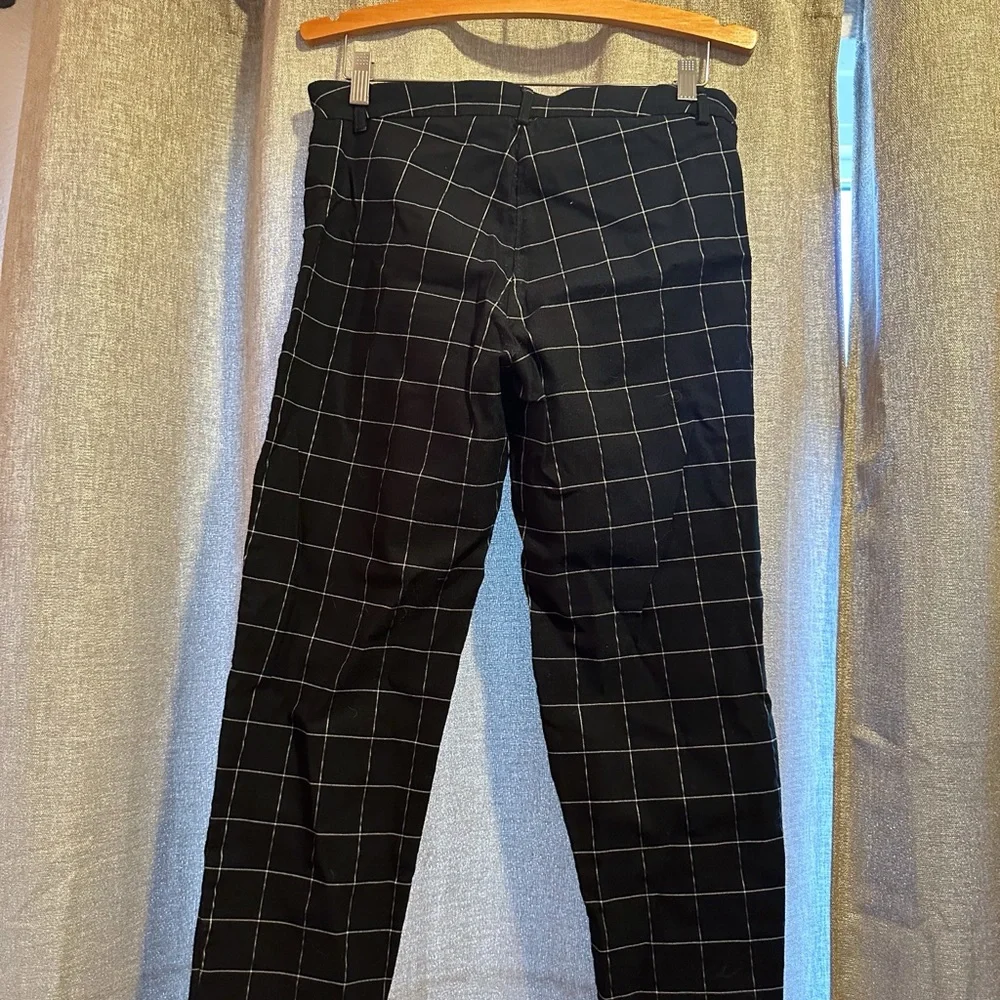 Like New Zac & Rachel Women's Black Grid Pattern Pants
